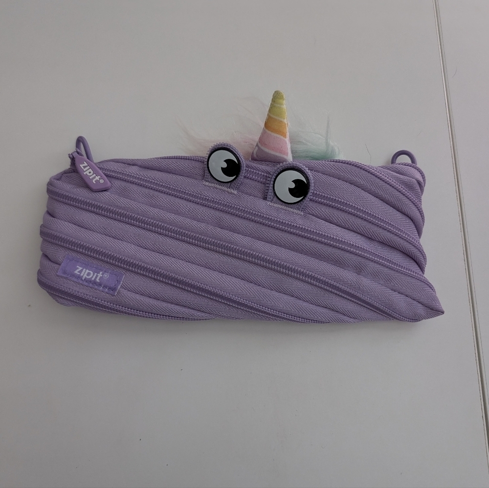 Purple Unicorn Zip It Pencil Pouch